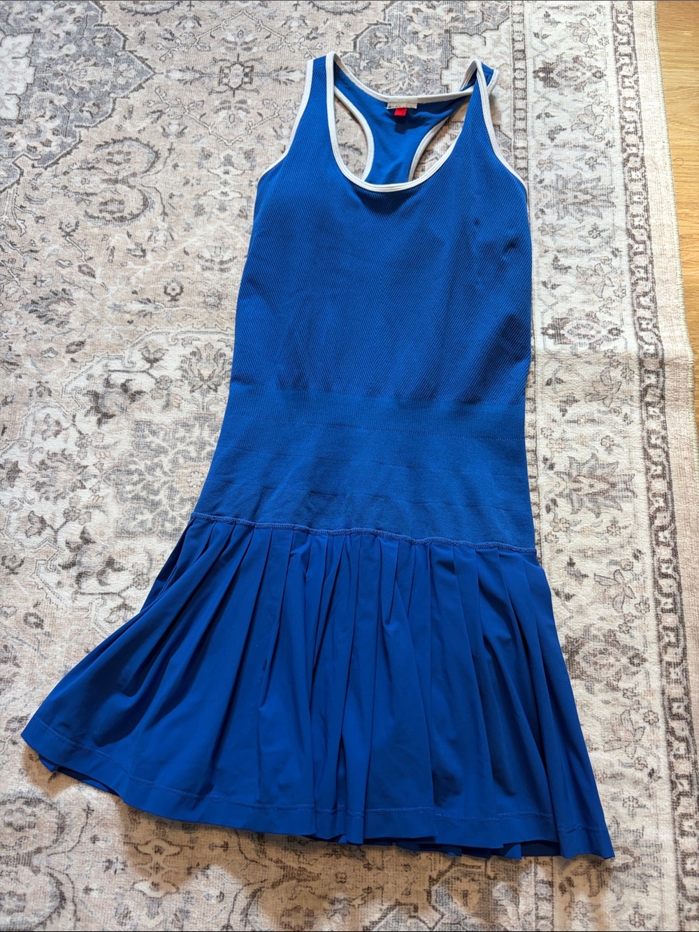 Wilson Royal Blue Racerback Pleated Casual Dress